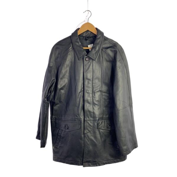 FREEDOM◆シングルライダースジャケット/42/レザー/BLK