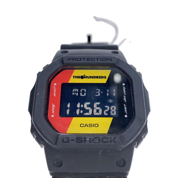 CASIO◆×THE HUNDREDS/クォーツ腕時計/デジタル/ラバー/ブラック/DW-5600H...
