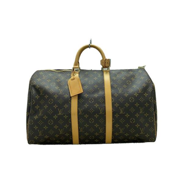LOUIS VUITTON◆キーポル50_モノグラム・キャンバス_BRW/PVC/BRW/総柄