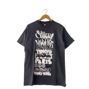 STUSSY◆Tシャツ/M/コットン/ブラック//