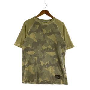 STUSSY◆Tシャツ/S/コットン/KHK/カモフラ//