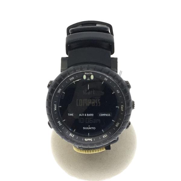 SUUNTO◆クォーツ腕時計/デジタル/ラバー/BLK/BLK/SS014279010