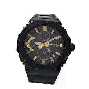 CASIO◆ソーラー腕時計_G-SHOCK/アナログ/ステンレス/BLK/BLK/ブラック