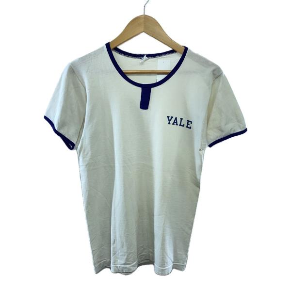 Champion◆60s〜/YALE/チョコチン/プロダクツタグ/リンガーTシャツ/M/コットン/ホ...