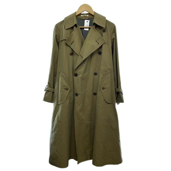 AURALEE◆GIZA SILK GABARDINE TRENCH COAT/トレンチコート/0/...