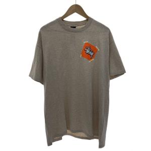 STUSSY◆-00s/OLD/フロントロゴ/Tシャツ/袖×裾シングル/XL/コットン/BEG//