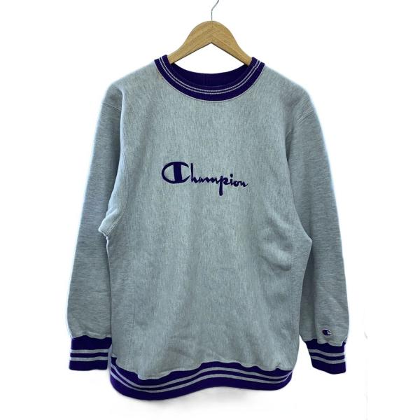 Champion◆90s/RW/MADE IN USA/リブライン/スクリプトロゴ/スウェット/XL...