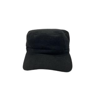 STUSSY◆ワークキャップ/S/M/コットン/BLK/メンズ