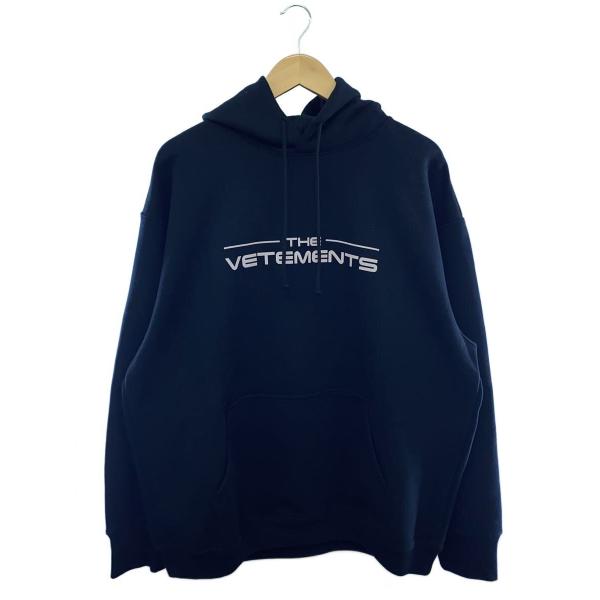 VETEMENTS◆21SS/The Logo Hoodie/パーカー/L/コットン/BLK/UE5...