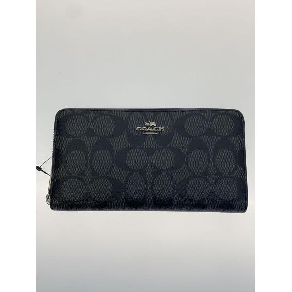 COACH◆長財布/レザー/BLK/総柄/レディース/FC4452