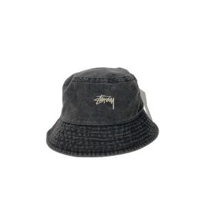 STUSSY◆バケットハット/--/コットン/GRY/メンズ/1321086//