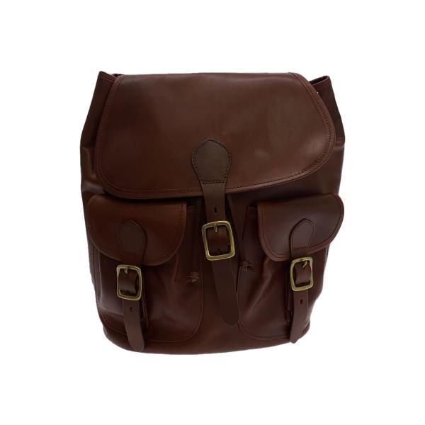 SLOW◆リュック/レザー/BRW/無地