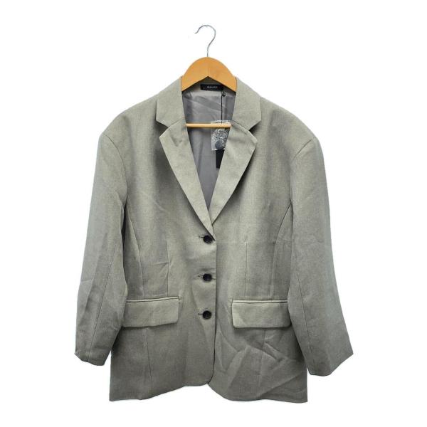 JEANASIS◆テーラードジャケット/FREE/ポリエステル/GRY/js071602cf