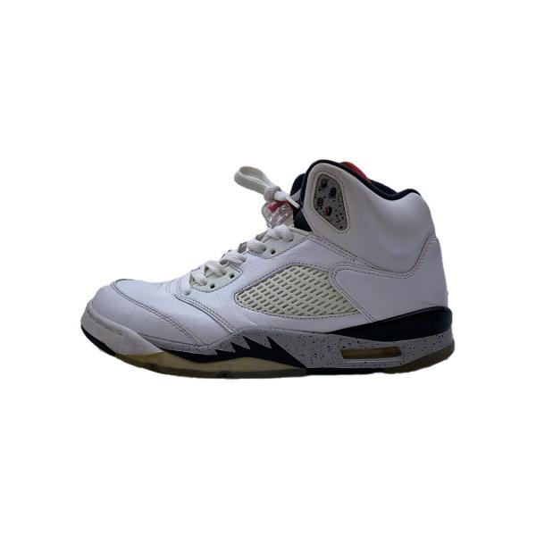 NIKE◆AIR JORDAN 5 RETRO/エアジョーダンレトロ/ホワイト/136027-104...