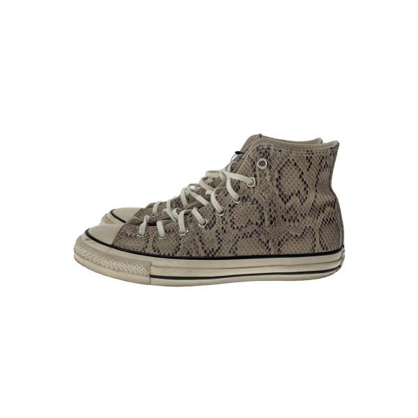 CONVERSE◆LEATHER ALL STAR US PYTHON HI/27.5cm/ベージュ