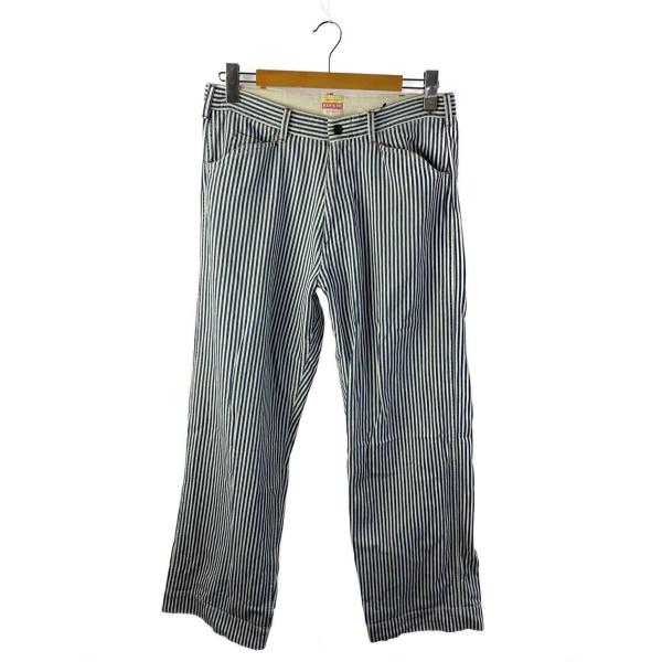 PAYDAY◆ストレートパンツ/L/コットン/NVY/ストライプ/PD27-PT-BCR4//
