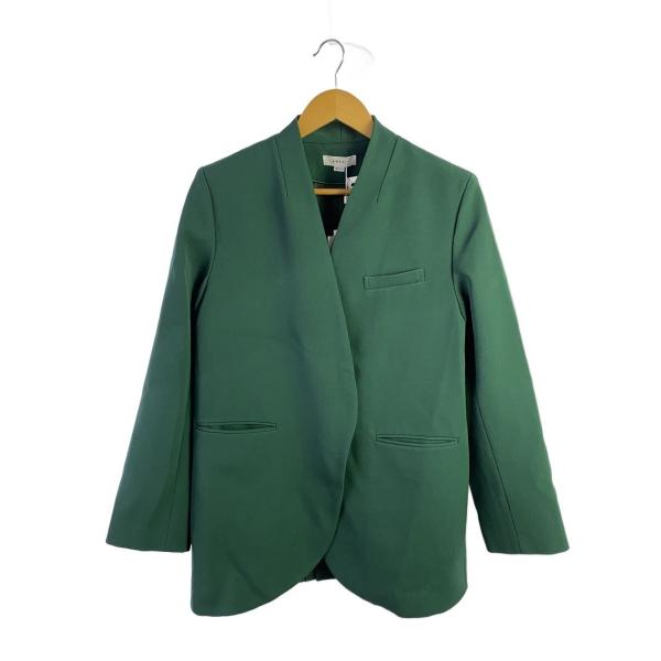 AMERI◆テーラードジャケット/XS/ポリエステル/GRN/無地/01320660380