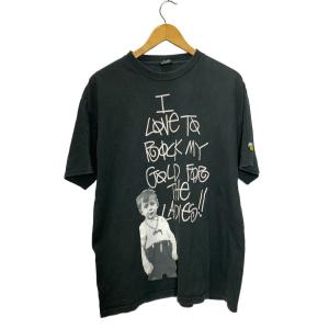 STUSSY◆Tシャツ/L/コットン/BLK/プリント/ROCK MY GOLD/00s//PHOTO