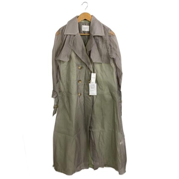 AMERI◆シアードッキングトレンチコート/M/コットン/KHK