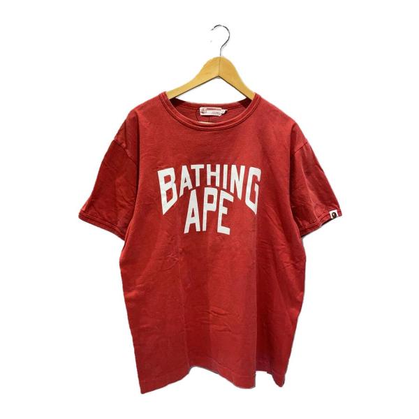 A BATHING APE◆初期/アーチロゴ/Tシャツ/L/コットン/レッド
