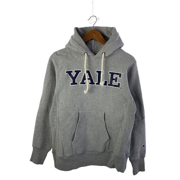 Champion◆赤単色タグ/YALE/REVERSE WEAVE/パーカー/S/コットン/GRY/...