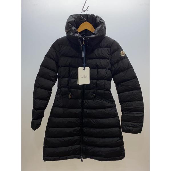 MONCLER◆FLAMMETTE GIUBBOTTOロングダウンジャケット/O/ナイロン/BLK/...