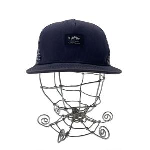 STUSSY◆キャップ/--/コットン/NVY/メンズ