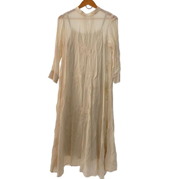 AMERI◆長袖ワンピース/S/レーヨン/BEG/01110940760