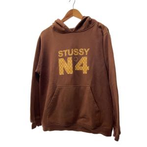 STUSSY◆スウェット/M/コットン/BRW/00s/モノグラム/N°4