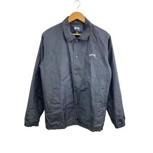 STUSSY◆Cruize Coach Jacket/コーチジャケット/M/ポリエステル/BLK/115394