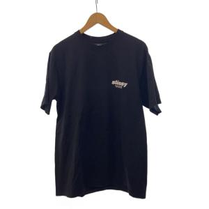 STUSSY◆Rollers Tee/Tシャツ/M/コットン/BLK//