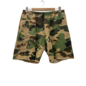 Supreme◆20ss/overdyed sweatshort/ショートパンツ/M/コットン/KHK/カモフラ//