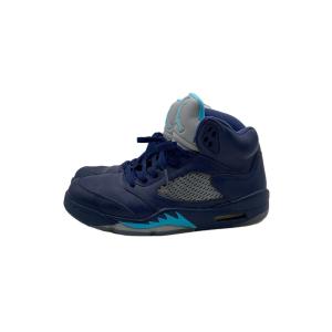 NIKE◆AIR JORDAN 5 RETRO/エアジョーダンレトロ/ネイビー/136027-405/27.5cm/NVY