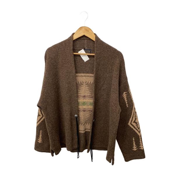 PENDLETON◆カーディガン(厚手)/M/ウール/BRW/2575-0203