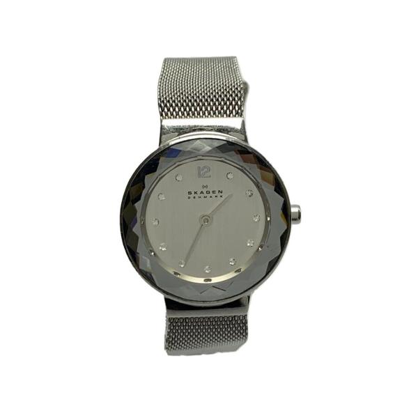 SKAGEN◆LEONORA/スチールメッシュウォッチ/クォーツ腕時計/アナログ/ステンレス/SLV...