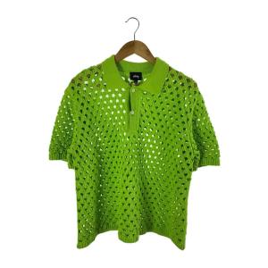 STUSSY◆メッシュポロシャツ/L/コットン/GRN/117178