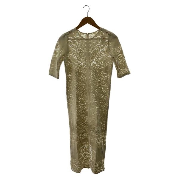 AMERI◆24SS/ACQUARD RUSSELL LACE DRESS/半袖ワンピース/S/01...