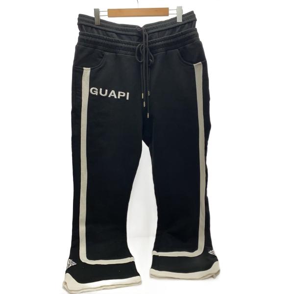 GUAPI◆オブシディアン/フレアパンツ/ボトム/40/コットン/BLK