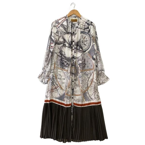 AMERI◆UNDRESSED CRUISE SCARF DRESS/ワンピース/S/ポリエステル/...