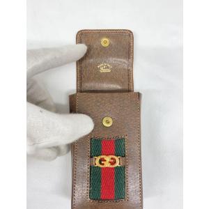 GUCCI◆シガレットケース/レザー/BRW/...の詳細画像3