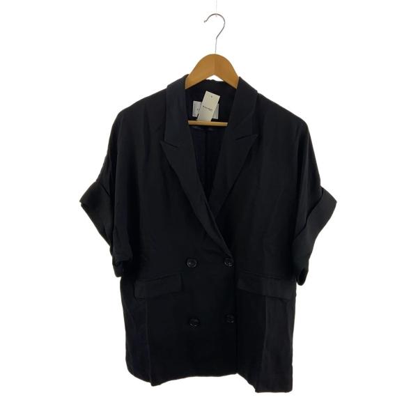 ADAM ET ROPE◆ジャケット/FREE/レーヨン/BLK/無地/GAV-04070-A