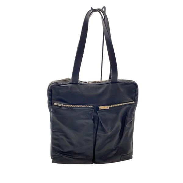 PORTER◆トートバッグ/レザー/BLK/182-04090//