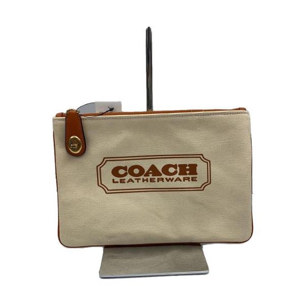 COACH◆クラッチバッグ/キャンバス/CRM