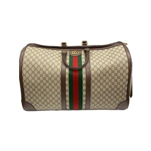 GUCCI◆ボストンバッグ/PVC/BRW/総柄/724567