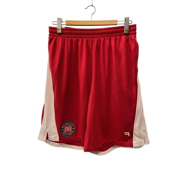 BALENCIAGA◆ショートパンツ/M/ポリエステル/RED/JS22 641609 TJV05 ...