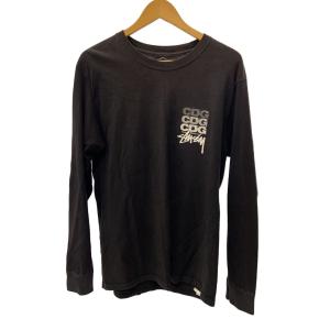 STUSSY◆cdg/コラボ/Tシャツ/M/コットン/BLK/無地