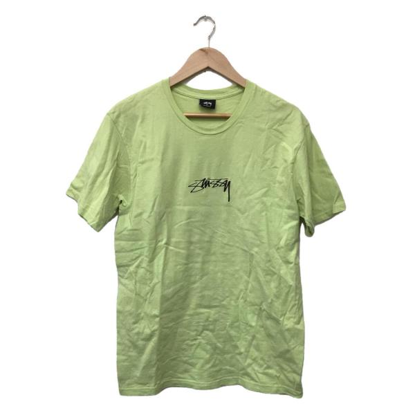 STUSSY◆Tシャツ/M/コットン/GRN/無地//