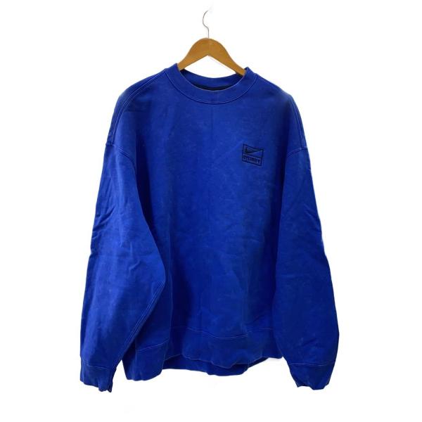 NIKE◆×STUSSY/Acid Wash Fleece Crew/L/コットン/BLU/DR40...