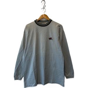 STUSSY◆80s〜90s/折れクラウン/モックネック/長袖Tシャツ//M/コットン/GRY