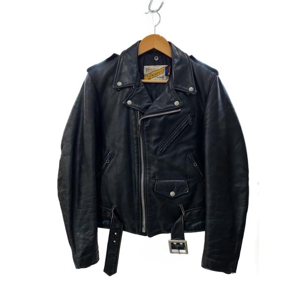 Schott◆80s〜90s/バイカータグ後期/スレ有/36/牛革/BLK/618